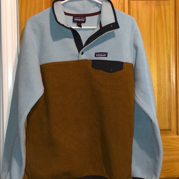 Patagonia Synchilla Light Blue Brown 